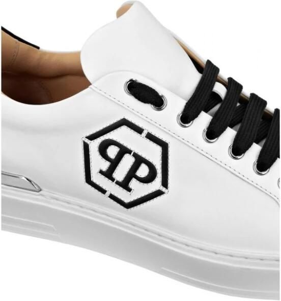 Philipp Plein Nappa Leather Lo-Top Sneakers Hexagon