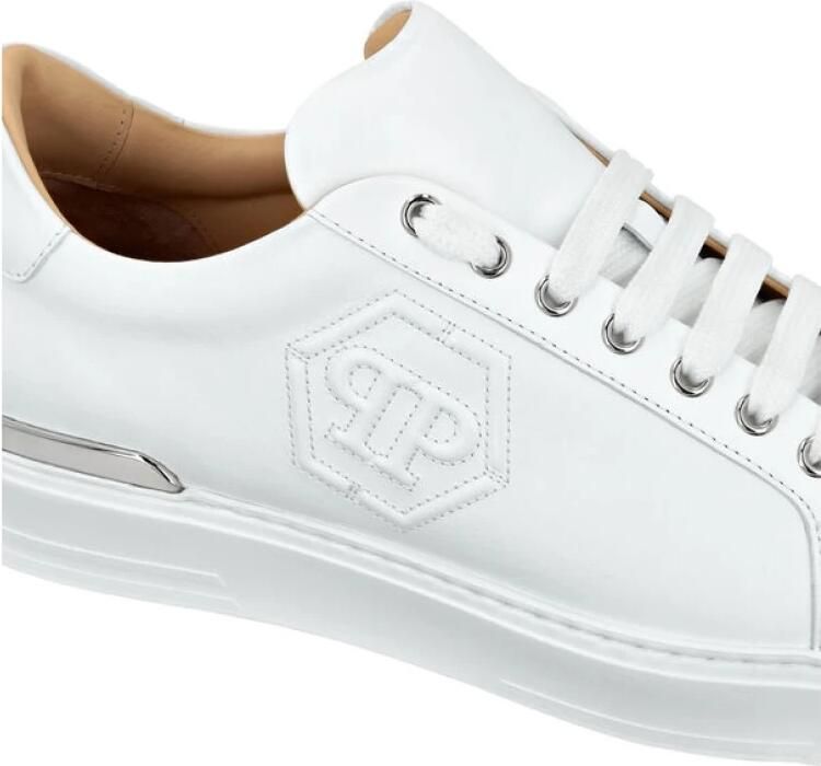 Philipp Plein Nappa Leather Lo-Top Sneakers Hexagon - Foto 2