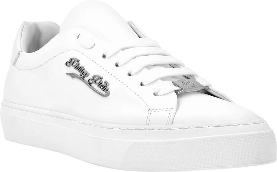 Philipp Plein Nappa Leather Lo-Top Sneakers Signature