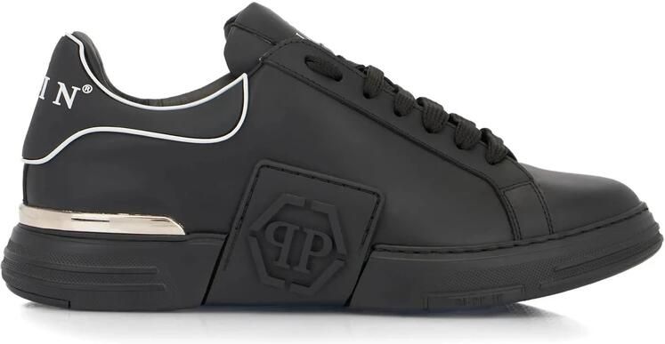 Philipp Plein Nappa Leather Lo-Top Sneakers Skull