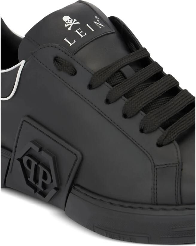 Philipp Plein Nappa Leather Lo-Top Sneakers Skull - Foto 2
