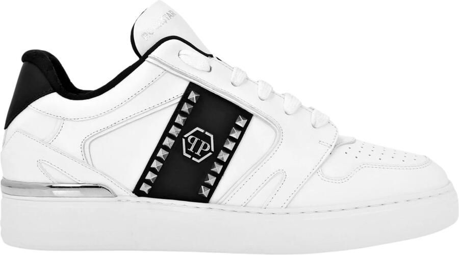 Philipp Plein Nappa Leather Lo-Top Sneakers Studs