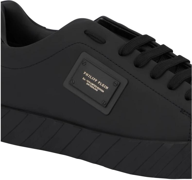 Philipp Plein Nappa Leather Low-Top Sneakers Placca