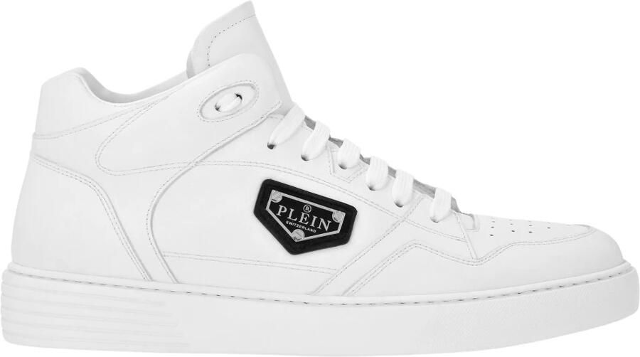 Philipp Plein Nappa Leather Mid Top Sneakers - Foto 2