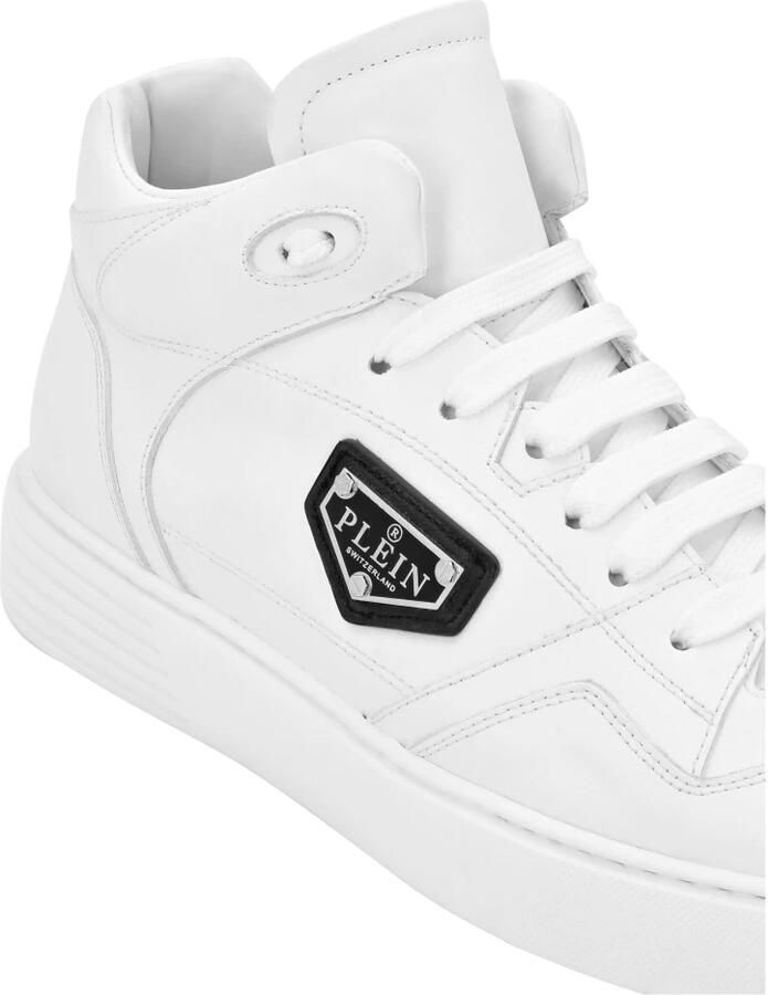 Philipp Plein Nappa Leather Mid Top Sneakers