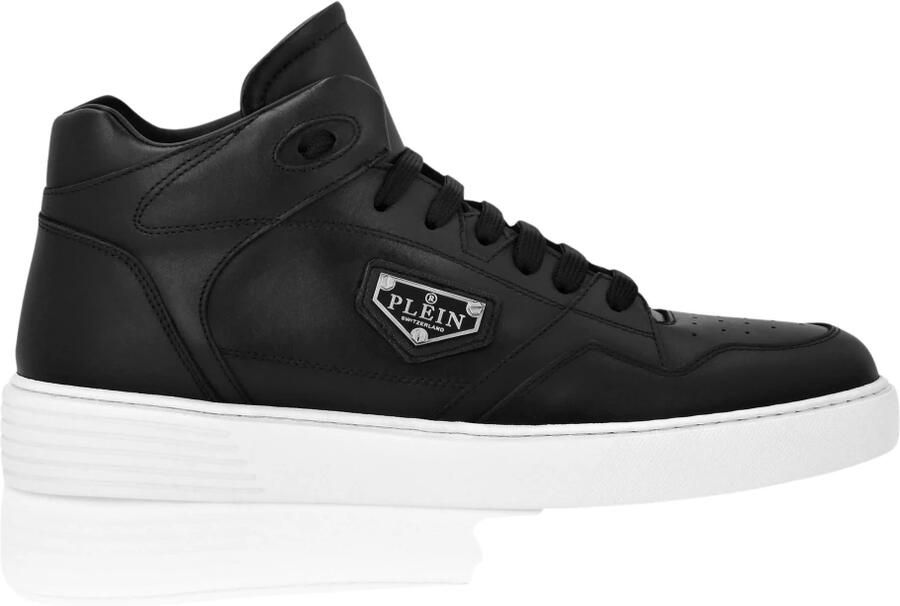 Philipp Plein Nappa Leather Mid Top Sneakers