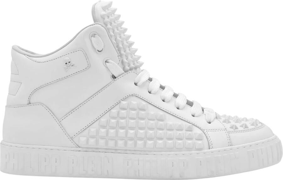 Philipp Plein Nappa Leather Mid-Top Sneakers Studs - Foto 2