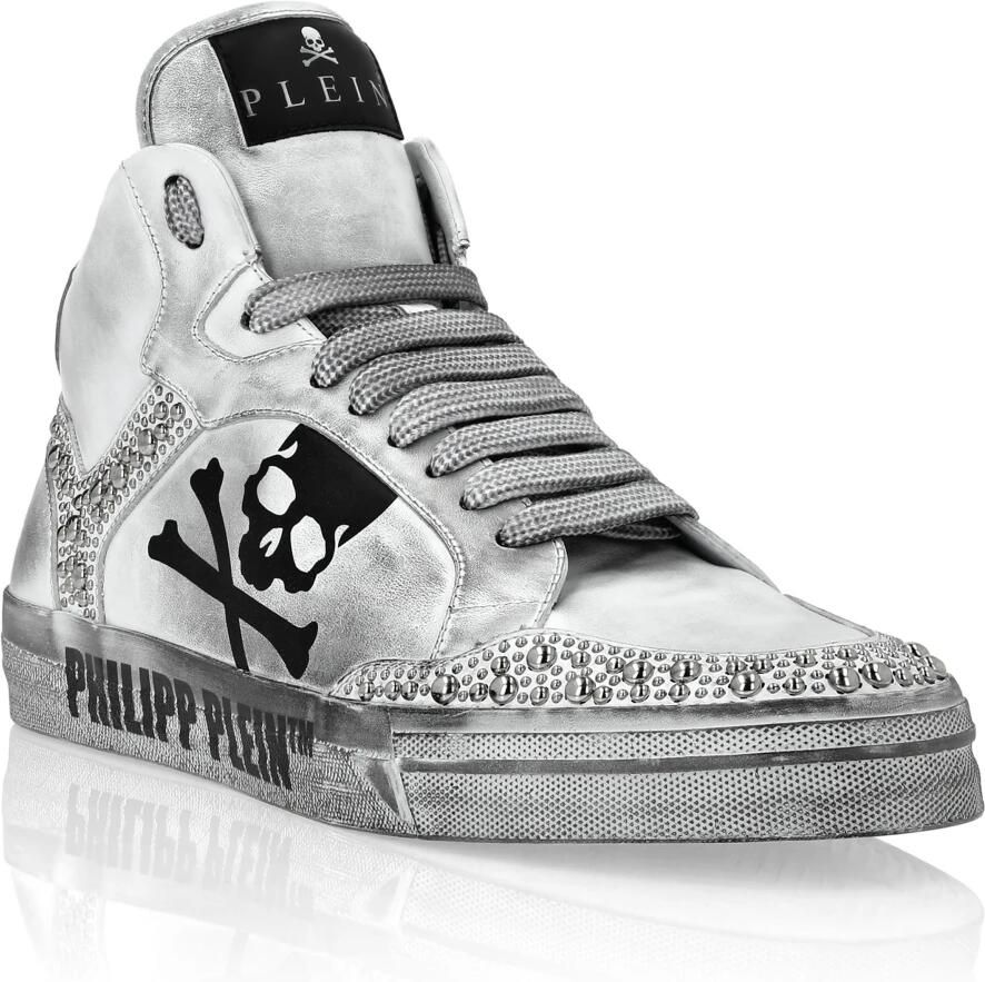 Philipp Plein Nappa Lederen Hi-Top Sneakers Studs Retrokickz TM - Foto 2