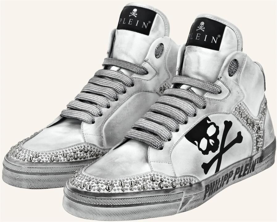 Philipp Plein Nappa Lederen Hi-Top Sneakers Studs Retrokickz TM - Foto 4