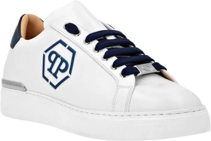 Philipp Plein Nappa Leren Lage Sneakers Hexagon