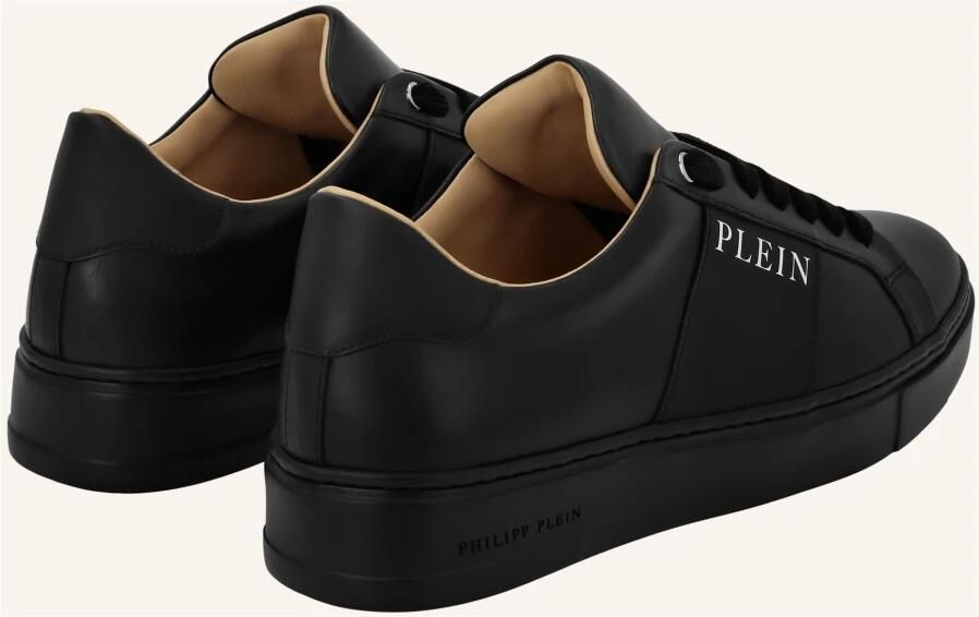 Philipp Plein Bicolor Low-Top Sneakers met Gommat Details Black Heren