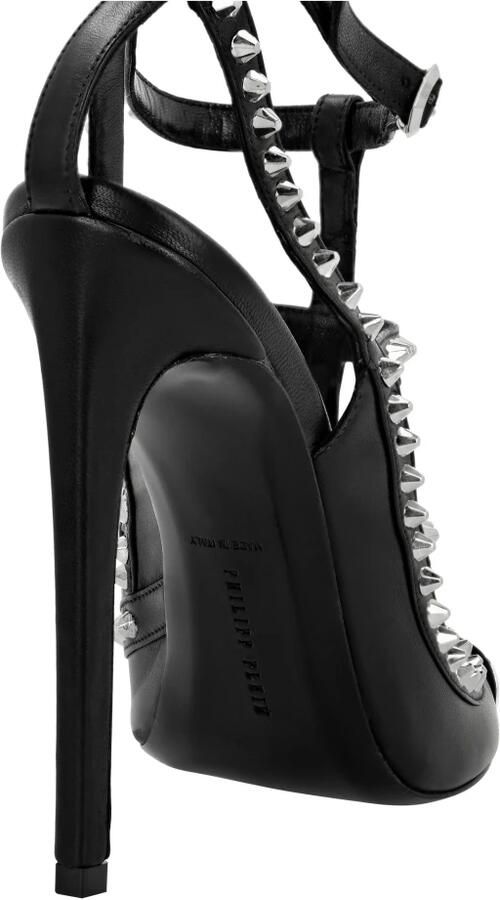 Philipp Plein Nappa Leren Sandalen Hoge Hakken Studs - Foto 2