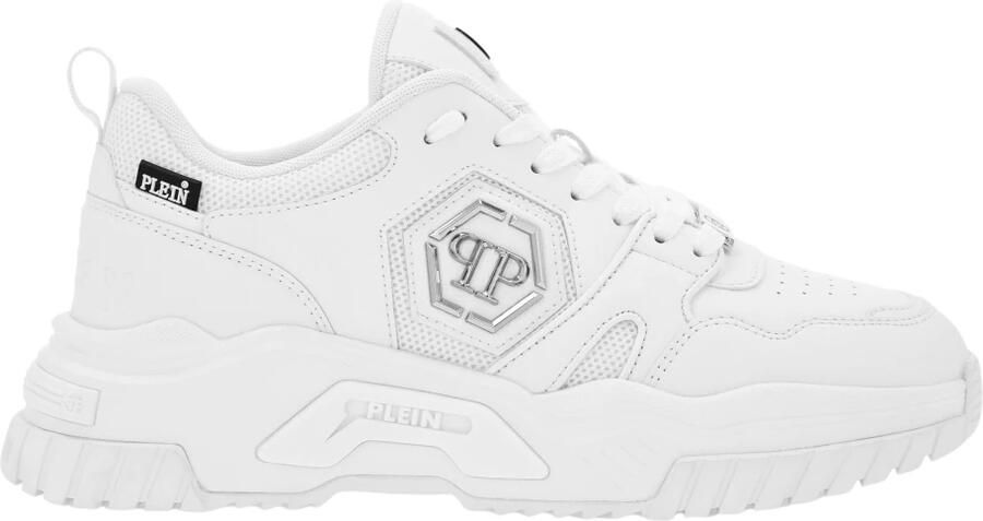 Philipp Plein Witte Chunky Sneakers met Hexagon Detail