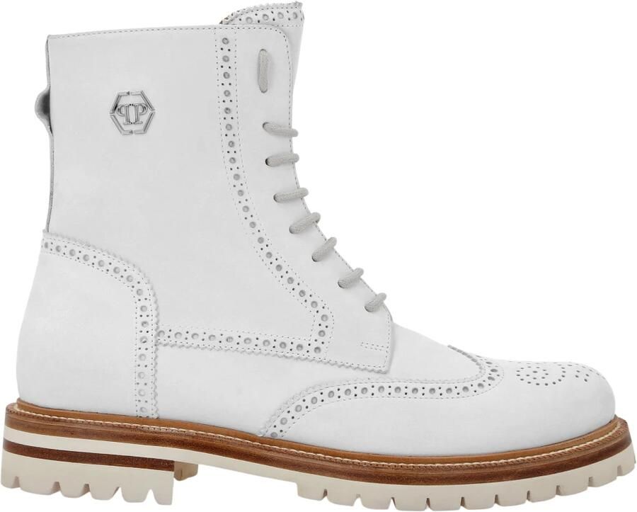Philipp Plein Nubuck Boots Mid Flat Hexagon - Foto 2