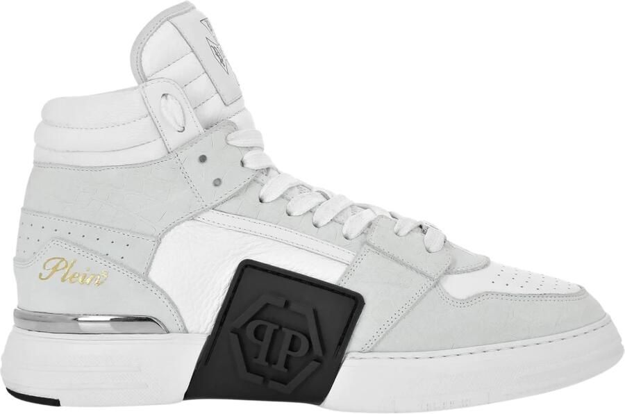 Philipp Plein Nubuck Mid Top Sneakers Phantom - Foto 4