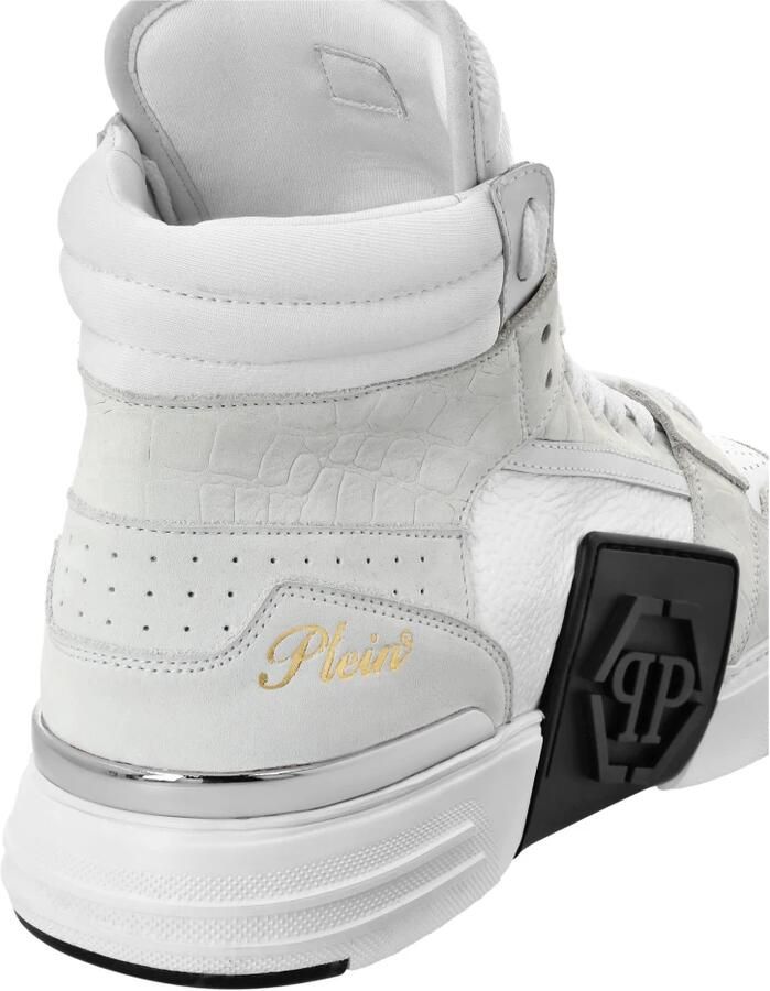 Philipp Plein Nubuck Mid Top Sneakers Phantom