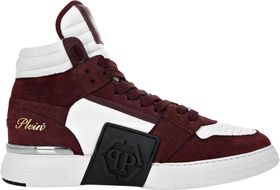 Philipp Plein Nubuck Mid Top Sneakers Phantom - Foto 3