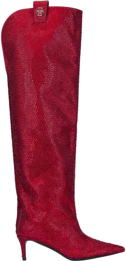 Philipp Plein Overknee laarzen met lage hak