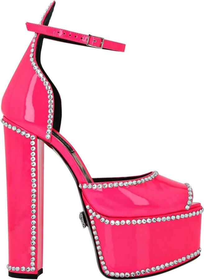 Philipp Plein Patenleren Platform Sandalen met Hoge Hakken