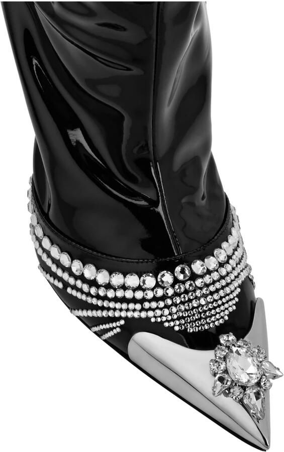 Philipp Plein Patent Leather Boots Hi-Heels