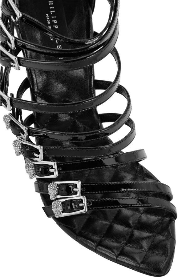 Philipp Plein Patentleren Hoge Hak Sandalen Skull - Foto 2