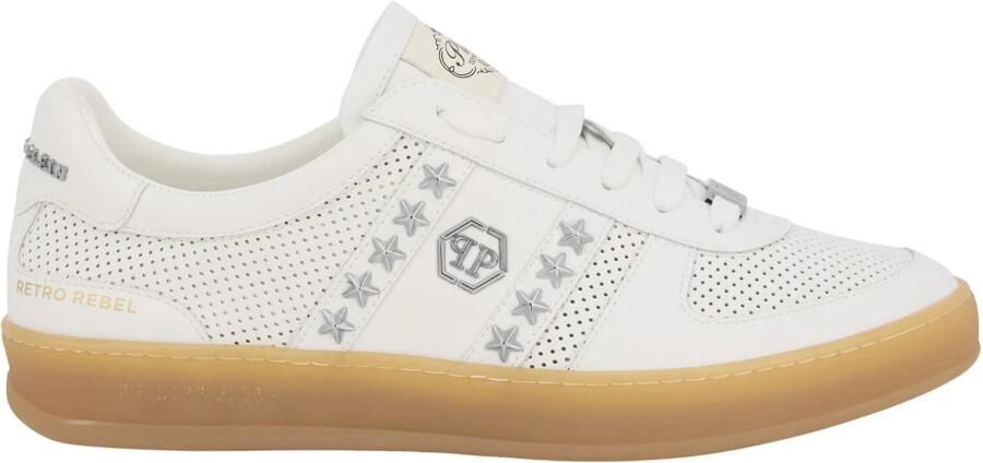 Philipp Plein Perforated Leather Sneakers Retro Rebel