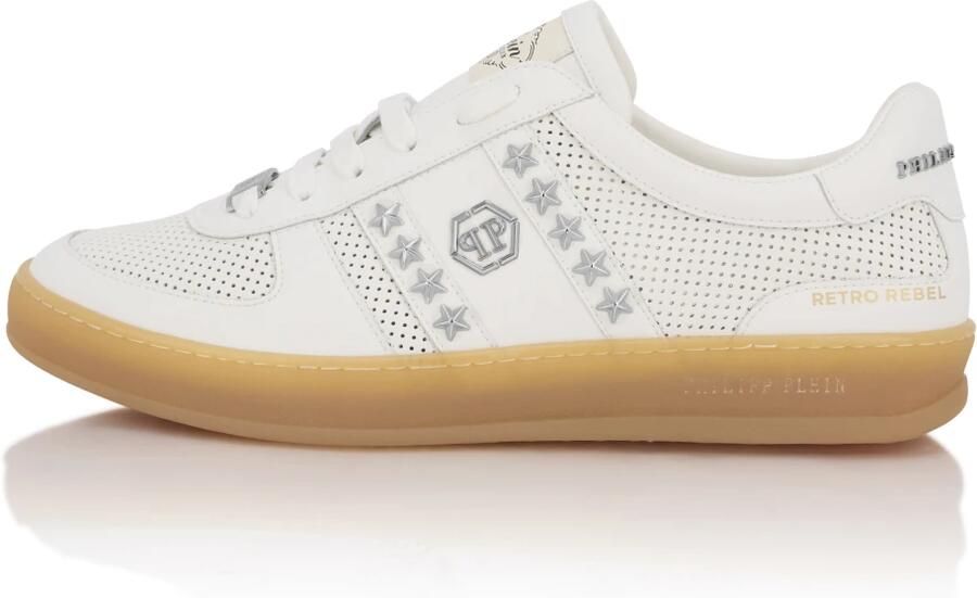 Philipp Plein Perforated Leather Sneakers Retro Rebel - Foto 4