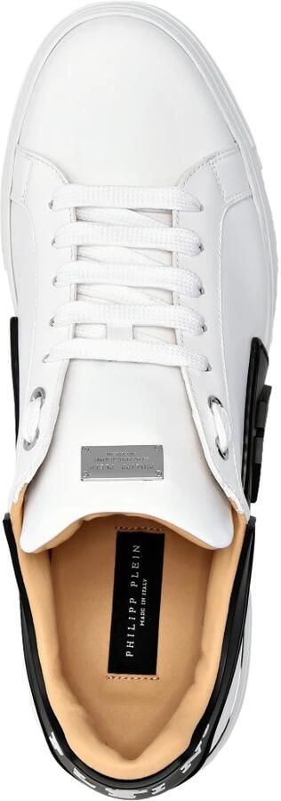 Philipp Plein Witte Sneakers Regular Fit Geschikt voor alle temperaturen 100% Leer White Heren - Foto 5
