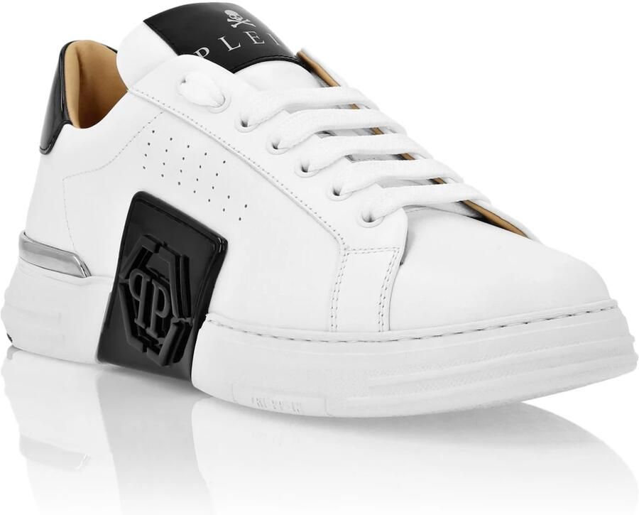 Philipp Plein Hexagon Lo-Top Sneakers Effen Vetersluiting White - Foto 2