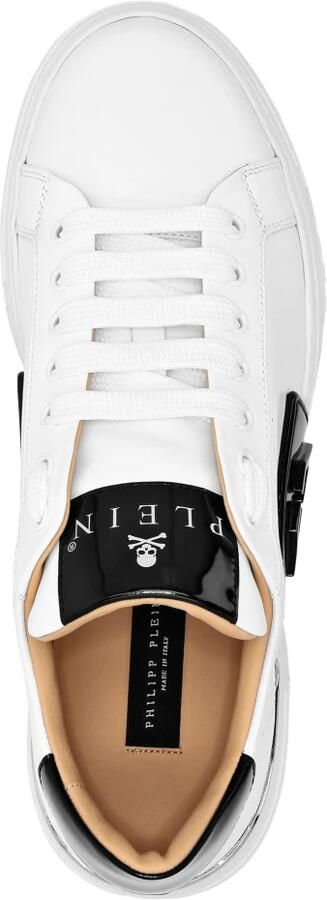 Philipp Plein Hexagon Lo-Top Sneakers Effen Vetersluiting White - Foto 10