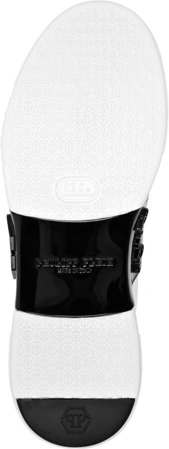 Philipp Plein Hexagon Lo-Top Sneakers Effen Vetersluiting White - Foto 9