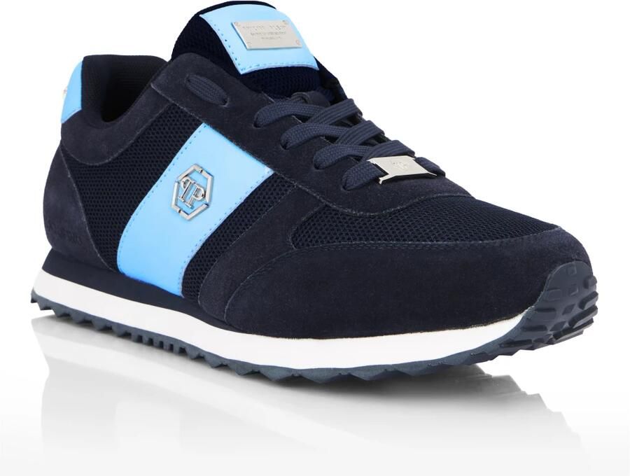 Philipp Plein Sneakers laag 'Hexagon' navy lichtblauw - Foto 2