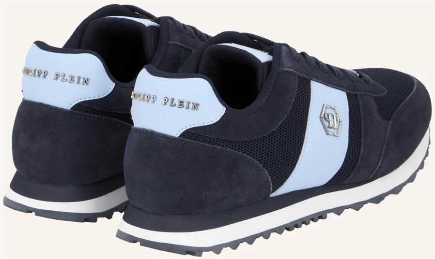Philipp Plein Sneakers laag 'Hexagon' navy lichtblauw - Foto 4