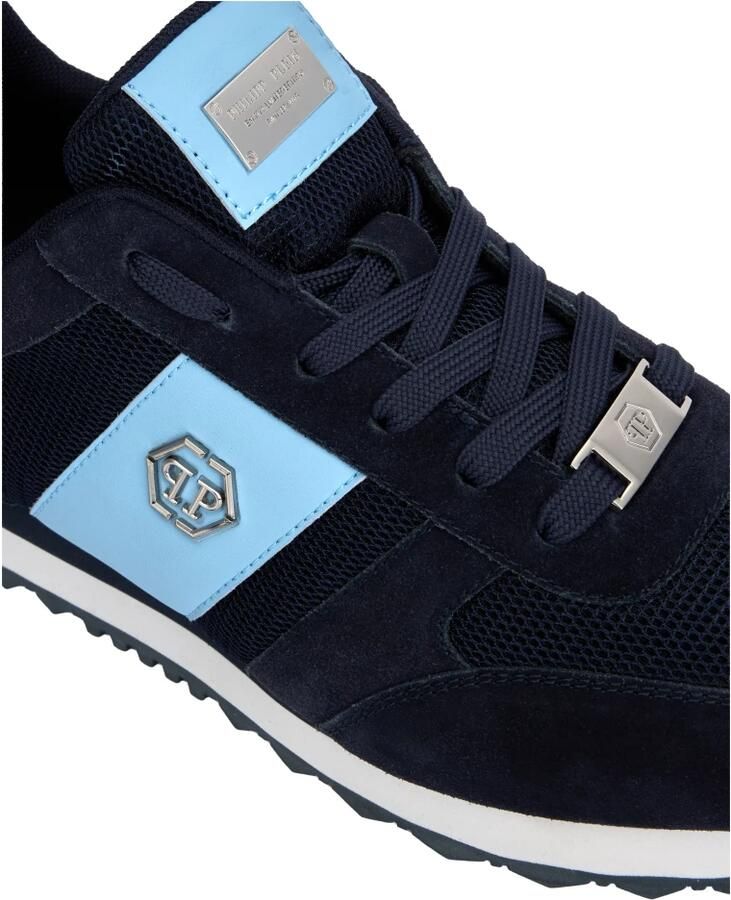 Philipp Plein Sneakers laag 'Hexagon' navy lichtblauw - Foto 9