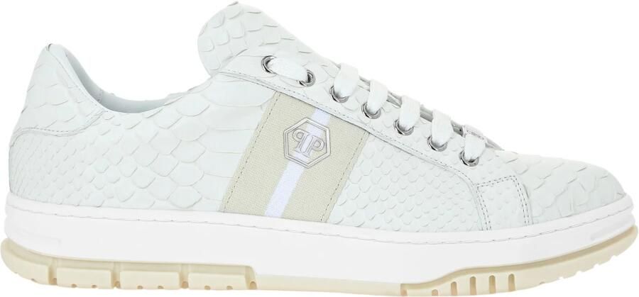 Philipp Plein Python Leather Low Top Sneakers Stripes - Foto 2
