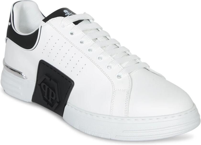 Philipp Plein Reliëf wit leren sneakers - Foto 2