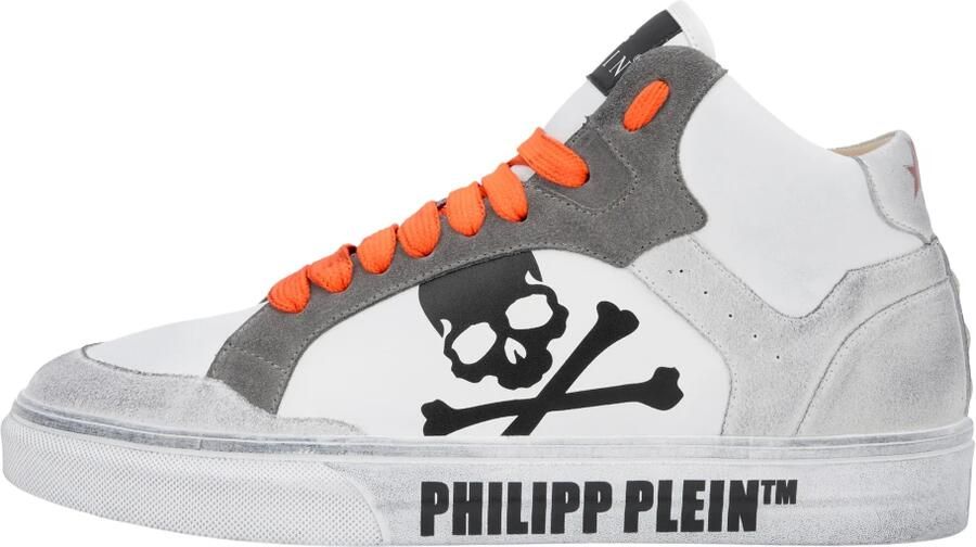 Philipp Plein Sneakers hoog 'Retrokickz' grijs donkergrijs kreeft wit