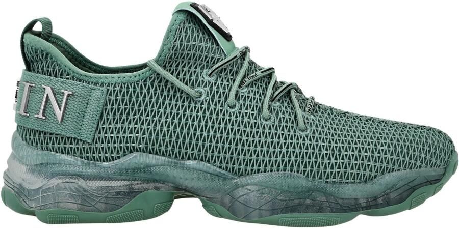 Philipp Plein Sneakers laag 'Hyper Shock' jade groen zilver
