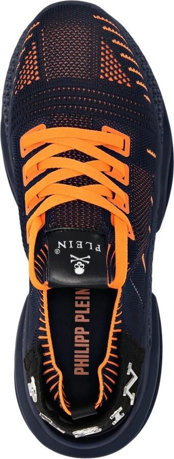 Philipp Plein Sneakers laag donkerblauw oranje wit - Foto 4