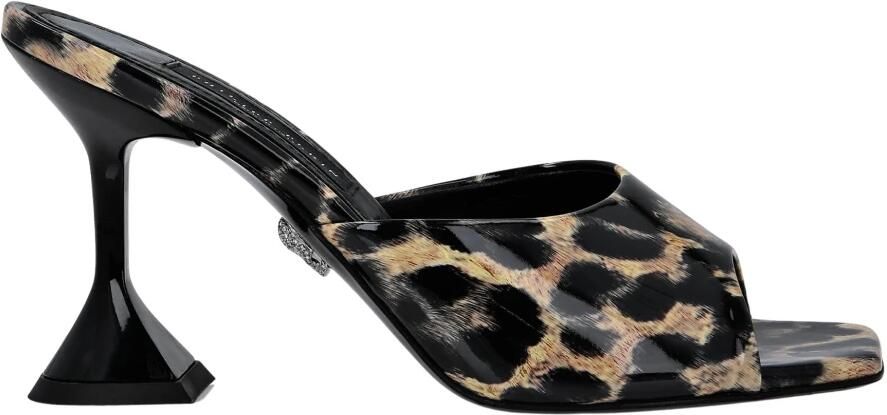 Philipp Plein Sandalen met halfhoge hak van lakleer