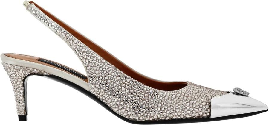 Philipp Plein Satin Slingback Mix Strass