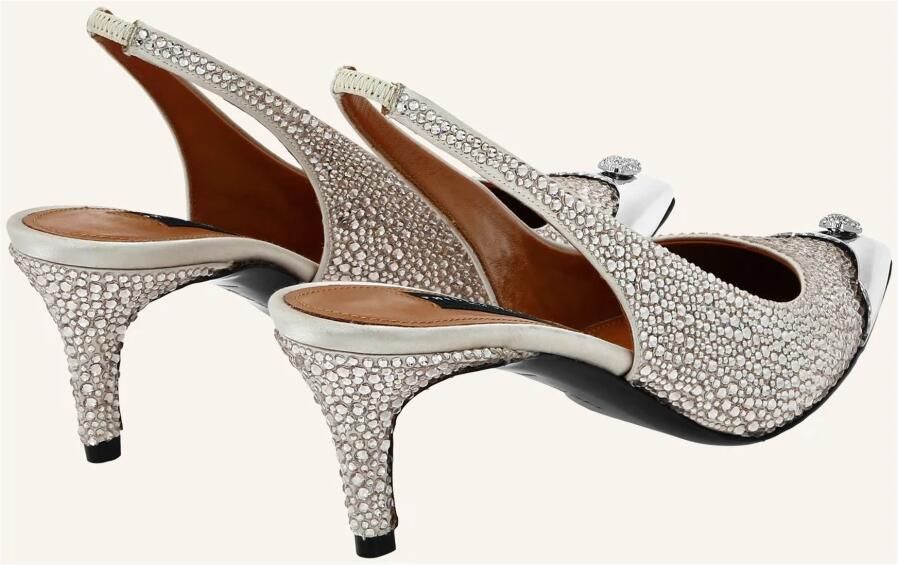 Philipp Plein Satin Slingback Mix Strass - Foto 4