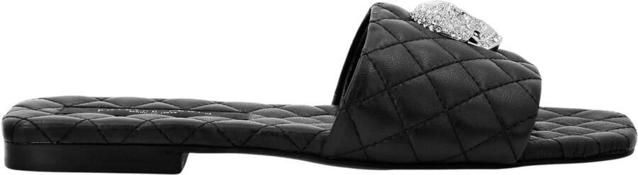 Philipp Plein Skull-embellished Quilted Leather Slides