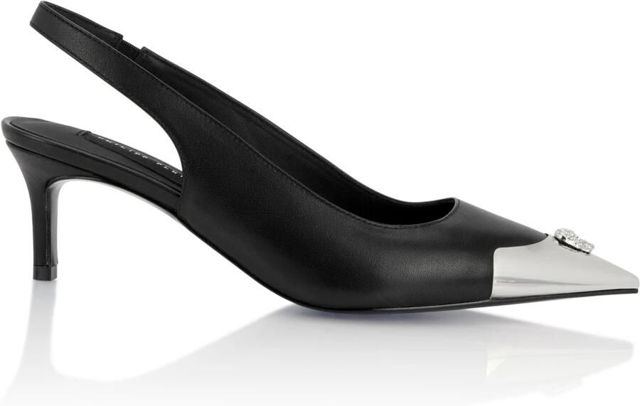 Philipp Plein Skull Strass Slingback Pumps