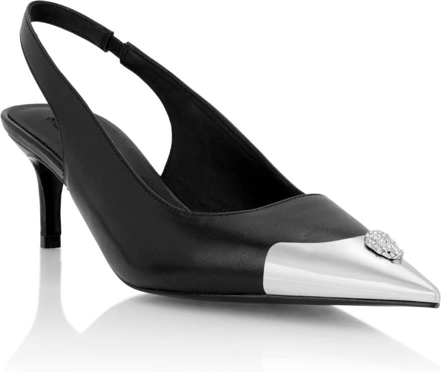 Philipp Plein Skull Strass Slingback Pumps - Foto 3