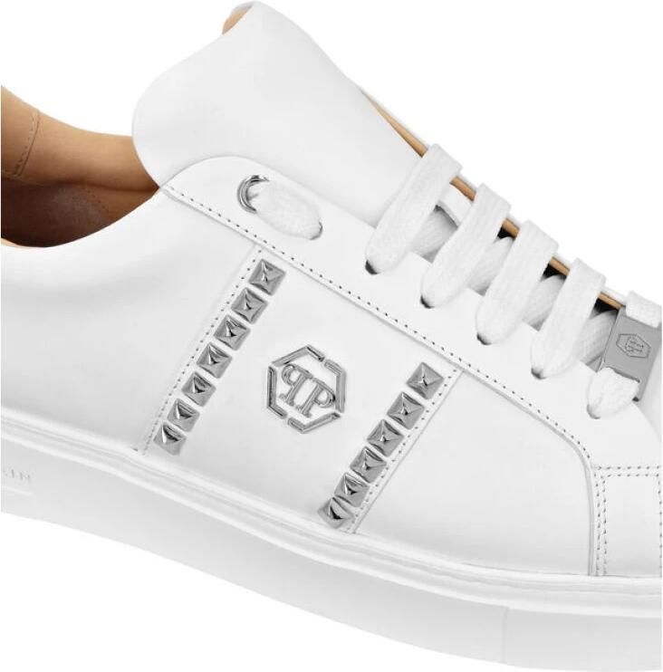 Philipp Plein Leren Lo-Top Sneakers Studs