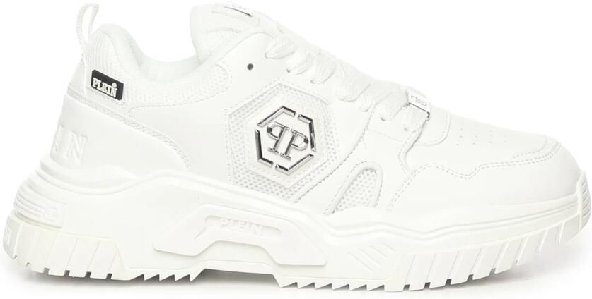 Philipp Plein Witte Chunky Sneakers met Hexagon Detail - Foto 4