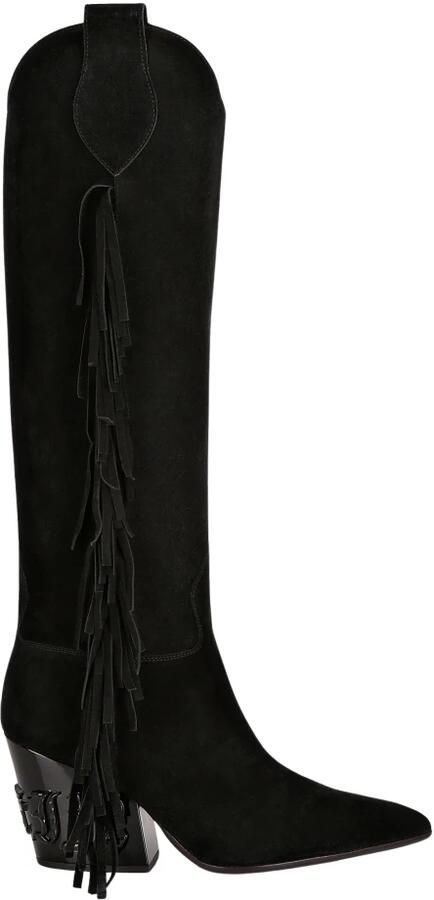 Philipp Plein Suede Laarzen Mid Hoge Hakken Cow - Foto 2