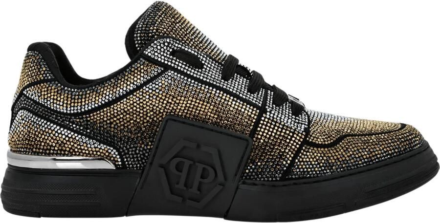 Philipp Plein Suede Lo-Top Sneakers Strass Hexagon - Foto 2