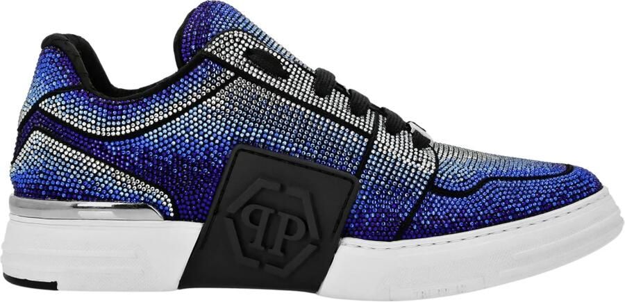 Philipp Plein Suede Lo-Top Sneakers Strass Hexagon - Foto 2